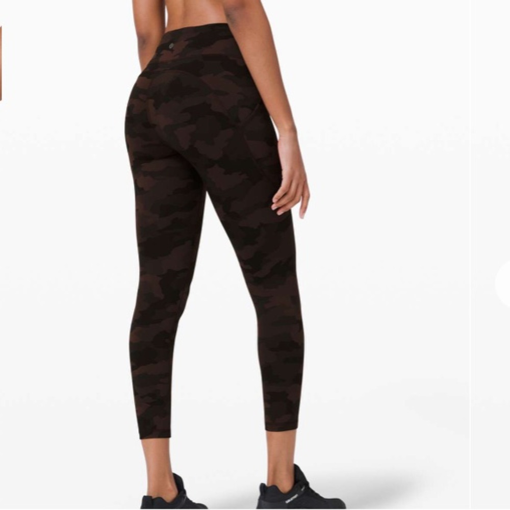 Lululemon Invigorate high rise tight 25 size 4 camo brown